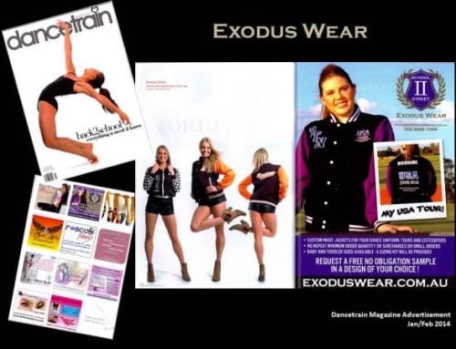 Exodus Wear in dancetrain magazine Back to School Issue
