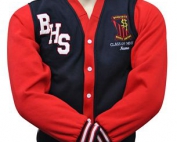 Bonnyrigg High School Baseball Jacket and Cardigan Jacket Front