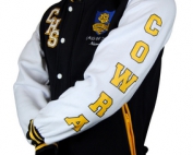 Cowra High School Year 12 Baseball Jacket Sleeve