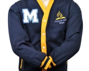 Marcarthur Adventist College Baseball Jacket and Cardigan Front Cardigan
