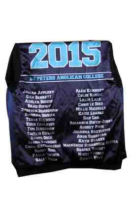 St Peters Anglican College Year 12 Varsity Style Jacket and Cardigan Name Lining