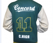 concord high school custom baseball jacket back