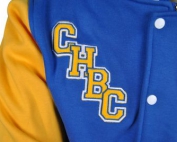 central hawkes bay college exodus baseball jacket felt applique letters