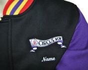 circus wow exodus baseball jacket embroidered logo