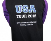 dance theatre network custom baseball jackets usa dance tour back