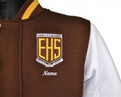 elderslie high school exodus baseball jacket school emblem embroidered