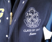 macarthur girls high school exodus baseball jacket school emblem