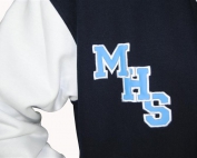 mitchell highschool customised baseball jackets applique