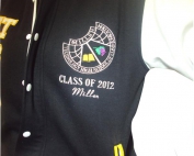miller technology high school custom baseball jacket emblem