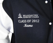 mountain view adventist college exodus baseball jacket school emblem