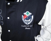 saint charbels college exodus baseball jacket school emblem