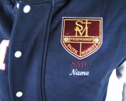 saint marouns college exodus baseball jacket school emblem