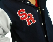 sarah redern high school exodus baseball jacket letters