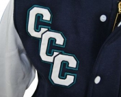 caroline chisholm college exodus baseball jacket applique school initials