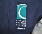 caroline chisholm college exodus baseball jacket embroidered school emblem