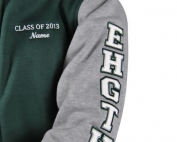 east hills girls technology high school exodus baseball jacket initials on sleeve