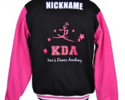 kims dance academy custom varsity dance jackets back