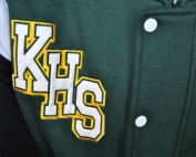 kygole high school exodus baseball jacket applique school initials