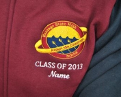 nanango state high school exodus baseball jacket embroidered emblem