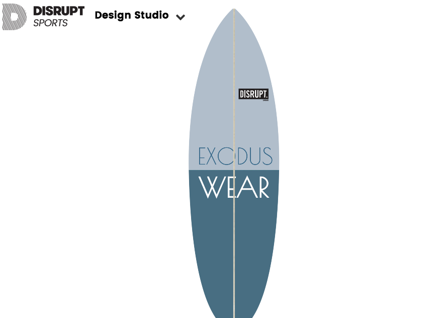 Disrupt sports exodus wear with text