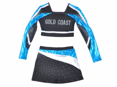gold coast cheerleading dancewear top short front