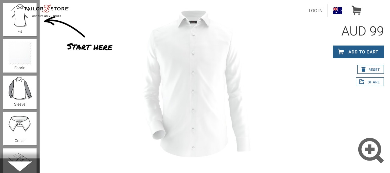 tailor store shirt design 